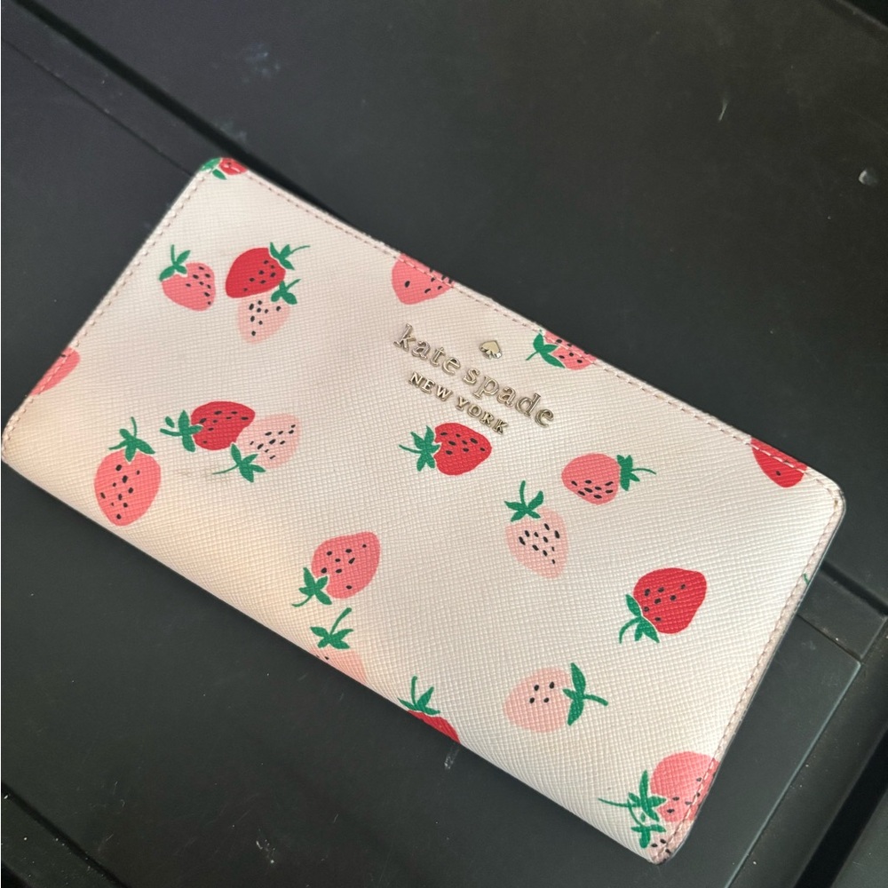 Kate Spade Pink Wallet with Strawberry Design